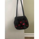 Girls shoulder bag with red hats Black Photo 1