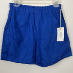 Fifteen Twenty  Womens Becca Linen Shorts Blue Sz S Photo 0