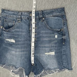 Altar'd State Altar’d State button fly distressed high waisted denim shorts size 27 Photo 6
