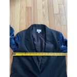 Dazzling Navy Sequin Sleeve ILOVEH81 Blazer‎ size 8 Blue Photo 2