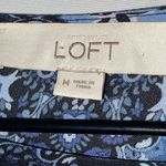 Loft ANN TAYLOR SIZE MEDIUM Blue White Smocked Dress medallion paisley design Photo 1