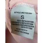 easel Oversized Cotton Star Patch Top in Light Pink Size S Photo 7