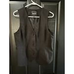 Madewell Women's Black Wool Blended Fitted Button Vest Top Size 12 Photo 1