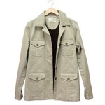 F.M. Allen Cotton Safari Utility Jacket Belted Back Khaki Women’s Size Large Tan Photo 1