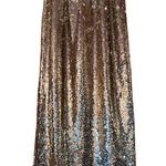 Calypso St. Barth  sample full gold sequin maxi skirt S double side slit elegant Photo 0
