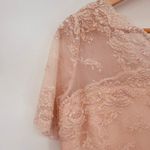 Talbots Vintage Formal Long Dress Womens 10 Pink Lace Sequin Beaded Bodice NEW Photo 3