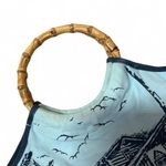 Disney Mickey Mouse Beach Resort Novelty Bamboo Handle Tote Bag Photo 3