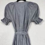 Gal Meets Glam  Blue Micro Plaid Midi Dress Womens 00 Belted Trad Wife Classic Photo 8