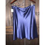 Ralph Lauren Lauren  NEW Women's Sz 16 100% Silk Navy Blue A-Line Skirt Photo 5