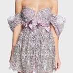 For Love & Lemons  Brynne Mini‎ Dress Purple Size Small NWT Photo 0