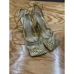 Bottega Veneta Stretch Lace-Up Sandal Metallized mesh and leather sandals Photo 4