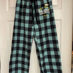 Boxercraft  Plaid Pajama Bottoms - Teal and Black - Wolf Creek Colorado - Size M Photo 0