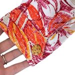 Ruby Rd. Colorful Floral Beaded Fringe Cotton Snap Up Stretch Jean Jacket Sz 12 Photo 5