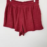 Aerie [] Red Endless Summer Shorts Summer Burgundy Lounge Sweatshorts Sz Medium M Photo 5
