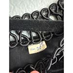 Vintage Boat Neck Black Velvet Cap Sleeve Top Photo 1