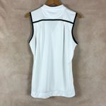 MAGGIE LANE Women's White/Black Sleeveless Sport Polo NEW XL White Photo 4
