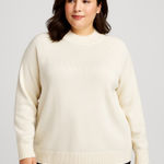 🤍 Carly Blake Ivory 100% Cotton Knit Sweater – Size 3X (Made in USA) Photo 0