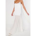 Show Me Your Mumu  Dalia Maxi Dress in Ivory Luxe Satin XS Photo 5