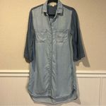 Cloth & Stone  Anthropologie two toned Chambray Shirt Dress NO TIE size small Photo 3