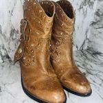 Vince Camuto  Madalissa Studded Ankle Cowboy Boots Brown Latida Design Women 6.5 Photo 0