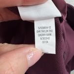 Old Navy Sz L Taylor Wide Leg Trouser Pants Pleated High Waisted Straight Maroon Photo 9