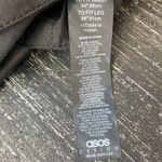 ASOS  Black Faux Leather Full Length Relax Fit Trouser Pants 34 Photo 5