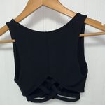 Solemio Black Crop Top tank By Photo 3
