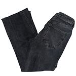 Free People Denim Women’s Size 26 Black Wash Rita Raw Edge Cropped Flare Jeans Photo 4