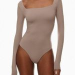 Babaton Aritzia  Contour Squareneck Long Sleeve Thong Bodysuit Photo 0