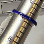 Fashion Ring Blue Rhinestone Infinity Band Size 6.75 Stainless Steel 17mm Photo 6