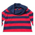 French Connection Navy Red Striped Cowl Neck Sweater Dress Women’s Medium Photo 4
