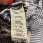 BeachLunchLounge LinenâBlue striped cropped wide leg pant large Photo 7