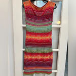 Ralph Lauren Rainbow Indian Tribal Linen Sleeveless Knit Sweater Dress Size MP Photo 3
