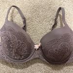 Victoria's Secret  Body by Victoria Lined Demi Grey Brown Lace Bow Detail Bra 34DD Photo 1