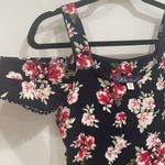 Blue Rain  Juniors Floral Flower Print Cold Shoulder Tank Sun Brunch Dress XS Photo 1