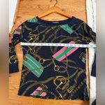 Ralph Lauren  LRL Women's Lightweight Equestrian Waffle Weave Pullover Top Size M Photo 5