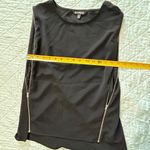 EXPRESS  Black Cap Sleeve Blouse with Side Zippers Women’s Size XS – Pre-Owned Photo 2