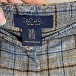 Rachel Rachel Roy Gray Navy Pleated Plaid Dressed Mini Shorts‎ Size 10 Photo 4