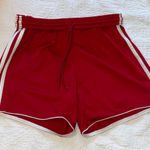 Adidas  Red Shorts with White Accents Photo 0