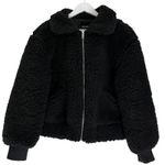 Who What Wear Women’s Teddy Sherpa Bomber Jacket Black Size Medium Photo 1