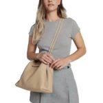 8 Other Reasons Vegan Leather Slouchy Bucket Crossbody Bag Tan NWT $149 Retail Photo 0
