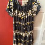 Old Navy  Floral Short Sleeve Smocked Dark Gray Dress XL Photo 11