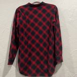Soft Surroundings Black Red Buffalo Plaid Manchester Flannel Zip Up Tunic- Med Photo 5