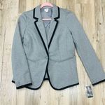 Crown & Ivy NWT  gray and black blazer womans size 6 Photo 3