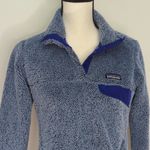 Patagonia ‎ Womens Shaggy Fleece Pullover Jacket Sweater Blue S Photo 1