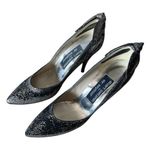Stuart Weitzman For Mr Seymour Silver Glitter Shimmer Pumps Size 7.5N Photo 1