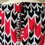 Haani Black and Red Sheath Dress Crew Neck Midi Size PL Photo 4