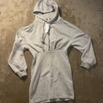 Topshop NWT Top shop Dress Womens 8 Sweatshirt Gray Fitted Hooded Long Sleeve Comfort Photo 1