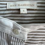 Ann Mashburn  Crisp 100% Cotton Mandarin Band Collar Button Tunic Shirt Size S Photo 5