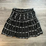 Sabina Musayev A Line Drop Waist Pleated Skirt Black and White Size M Size M Photo 0